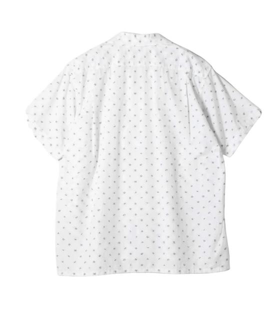  엔지니어드가먼츠 반팔 셔츠 Engineered Garments 캠프  화이트 - ENGINEERED GARMENTS