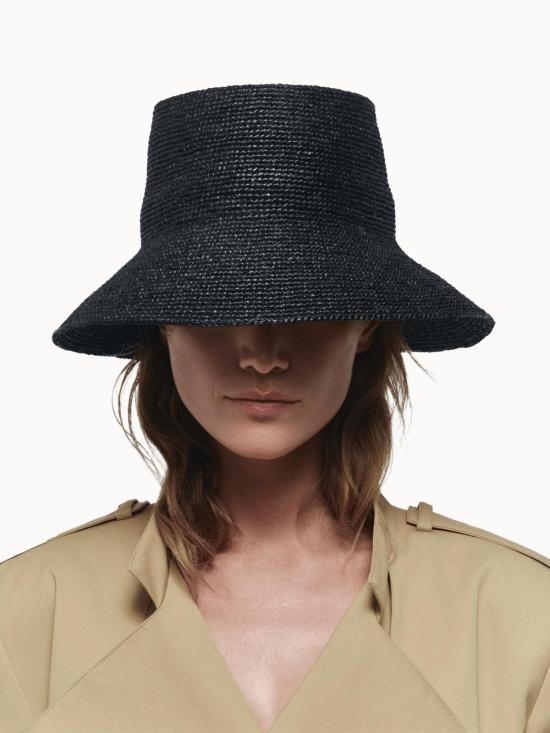  자네사레온 모자 Janessa Leone Felix 버킷 햇 블랙 - JANESSA LEONE