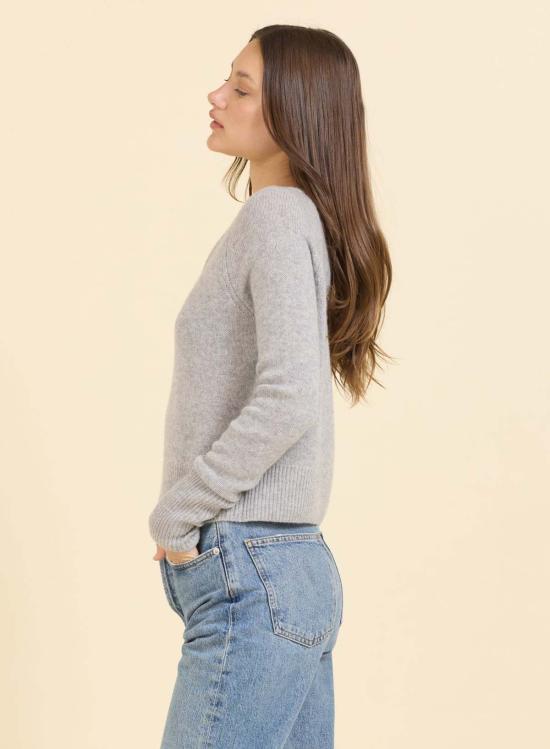  원 그레이 데이 스웨터 블레이클리 캐시미어 브이넥  헤더 그레이 - ONE GREY DAY