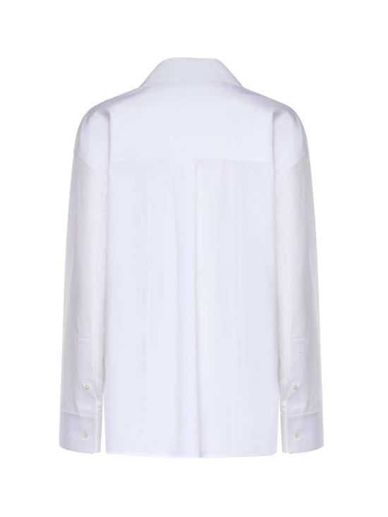  로에베 블라우스 비대칭 코튼 셔츠 화이트 - LOEWE