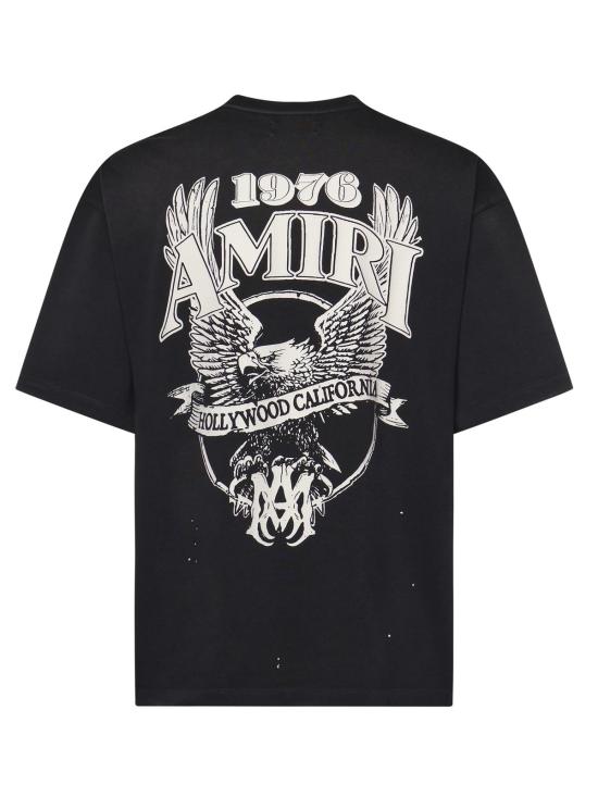  아미리 반팔 티셔츠 이글 로고 티셔츠 블랙 - AMIRI