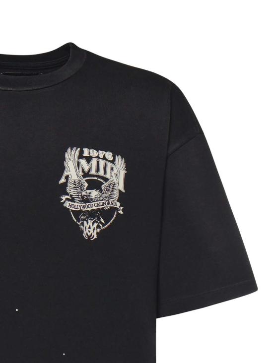  아미리 반팔 티셔츠 이글 로고 티셔츠 블랙 - AMIRI