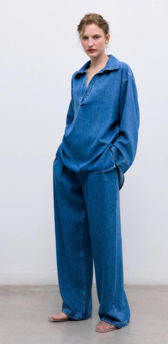  더뉴소사이어티 데님 팬츠 뉴 소사이어티 텐셀 미드