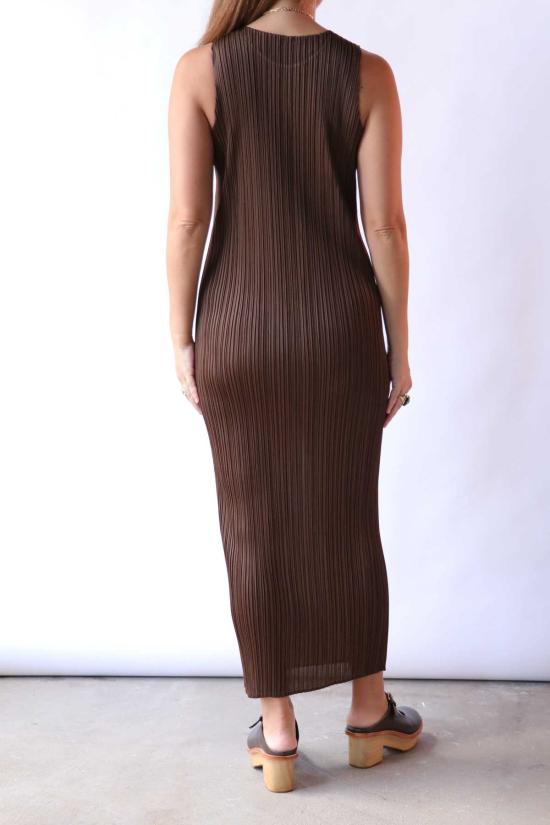  플리츠플리즈 롱 원피스 이세이 미야케의 플리츠 플리즈 컬러풀 베이직 4 맥시 드레스 - PLEATS PLEASE