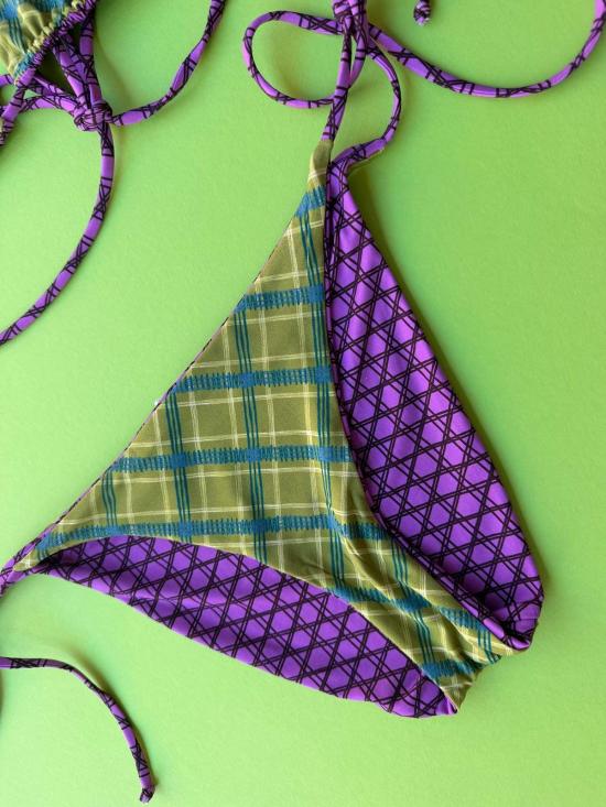  시위 비키니 수영복 시유 두파이 리버서블 타이 사이드 비키니 하의 (금발이 너무해) - SIYU