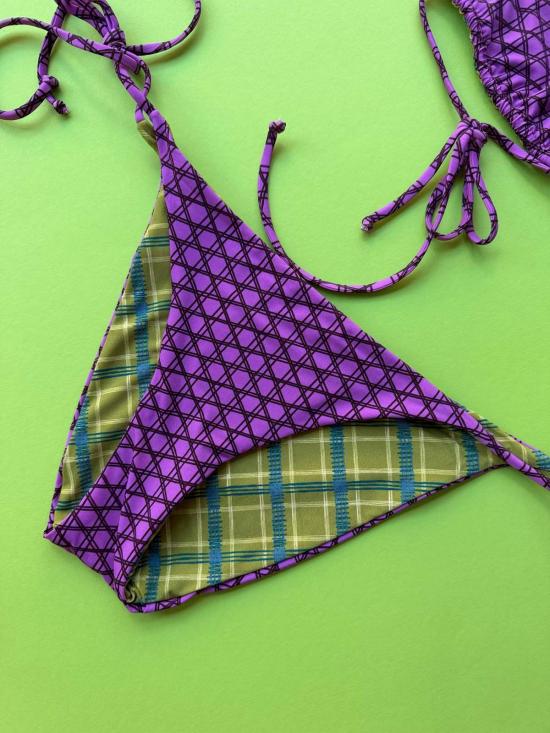  시위 비키니 수영복 시유 두파이 리버서블 타이 사이드 비키니 하의 (금발이 너무해)