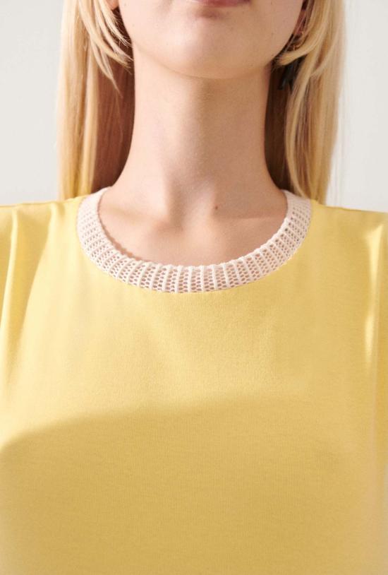  실크 런드리 롱 원피스 실크 세탁용 크로셰 트림 드레스 티타네이트 - SILK LAUNDRY