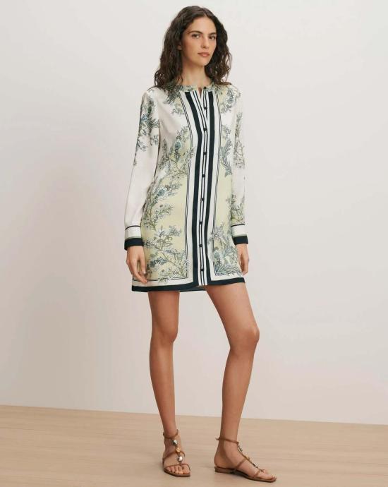  베로니카비어드 숏 원피스 베로니카 비어드 카스토우 스카프 프린트 미니 드레스 - VERONICA BEARD