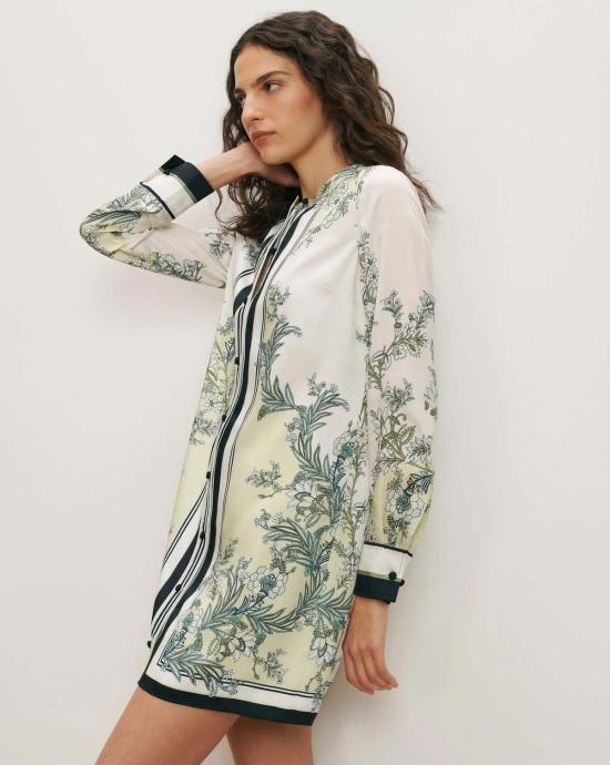  베로니카비어드 숏 원피스 베로니카 비어드 카스토우 스카프 프린트 미니 드레스