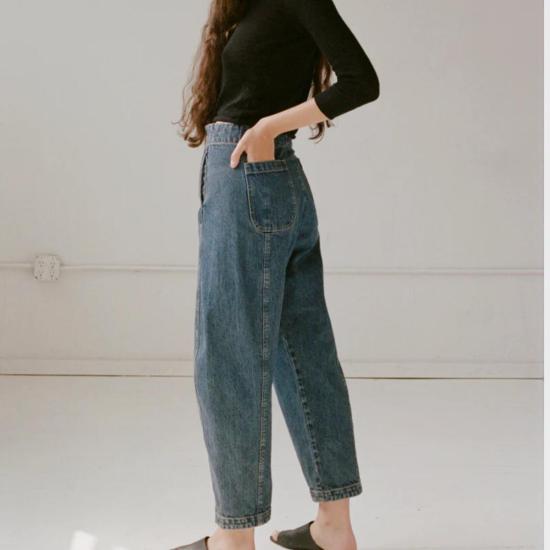  샤이나 모트 데님 팬츠 룬 팬츠 팬츠 이스트 - SHAINA MOTE