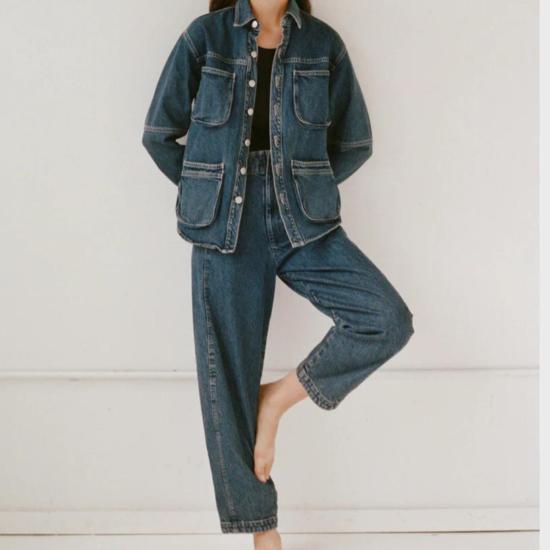  샤이나 모트 데님 팬츠 룬 팬츠 팬츠 이스트