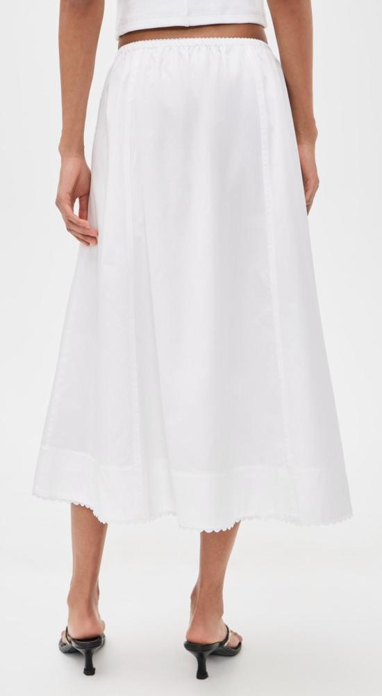  빈스 롱 스커트 스캘럽 디테일 맥시 스커트 - VINCE