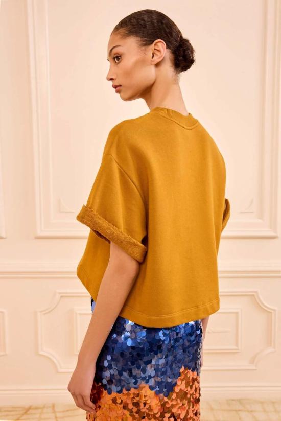  울라 존슨 반팔 티셔츠 코브 SS 테리 탑 투르말린 - ULLA JOHNSON