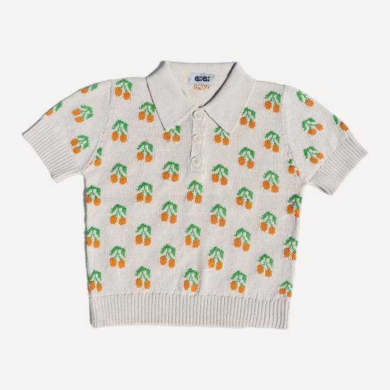  Gigi 반팔 티셔츠 지지 체리 폴로 탑 - OTHER BRANDS