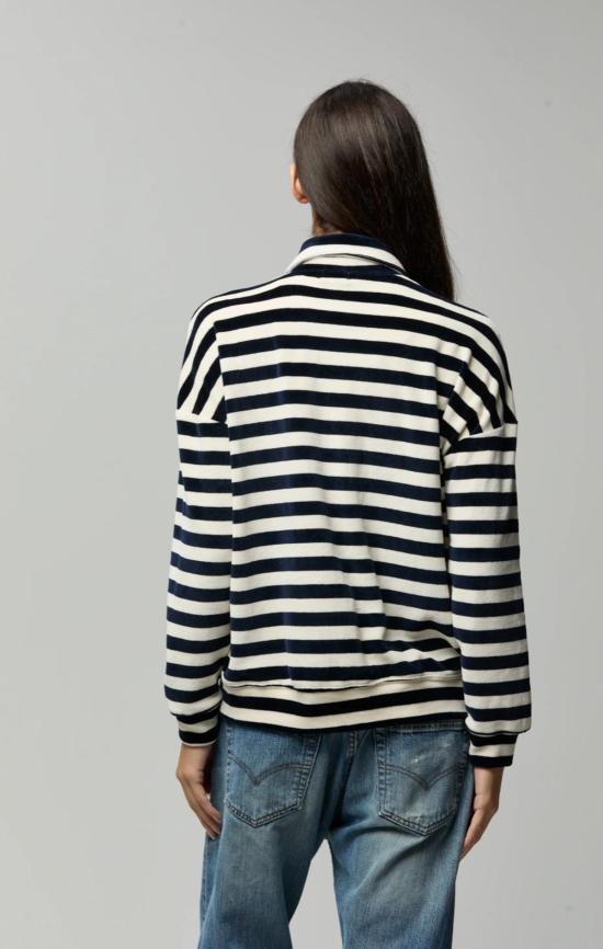  아셀 가디건 애셔 아잘레아 테리 스트라이프 카디건 - ASHER