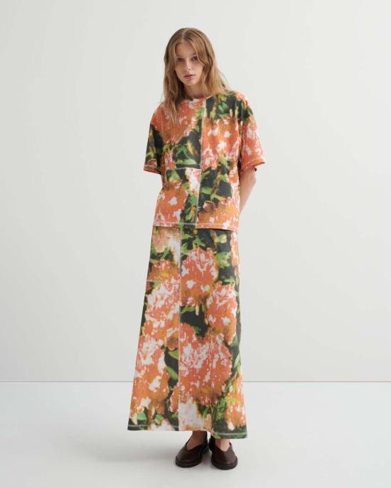  코우토우 롱 스커트 절하는 몽타주 스커트 꽃 책 - KOWTOW