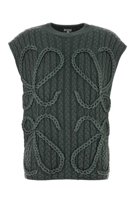  로에베 베스트 스트레치 울 오버사이즈  카키 그린