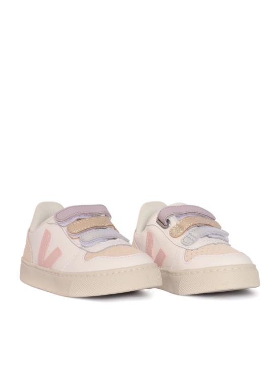  [키즈] 베자 스니커즈 Veja Small V 10 가죽 화이트 페탈 스니커즈 (어린이용) - VEJA