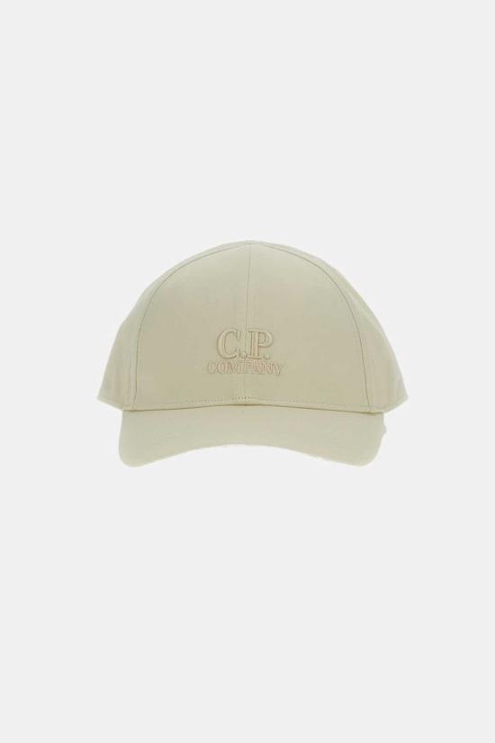  씨피 컴퍼니 모자 C.P. Company 개버딘 로고 캡 베이지
