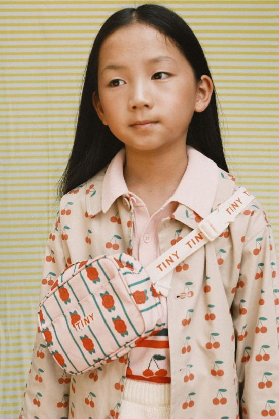  [키즈] 타이니코튼 숄더백 키즈  로즈 패턴 패니백