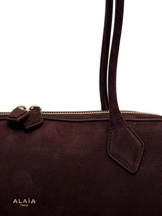 26SS 알라이아 르 테켈 미디움 레더 숄더백 AA1S06033CA214 332 Bordeaux - ALAIA