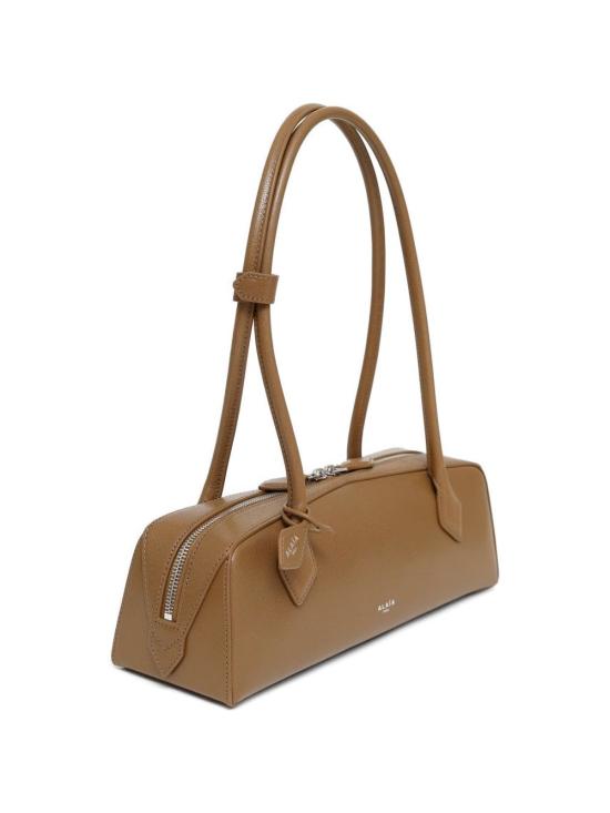 26SS 알라이아 르 테켈 미디움 레더 숄더백 AA1S06033CA212 A47 Kaki - ALAIA