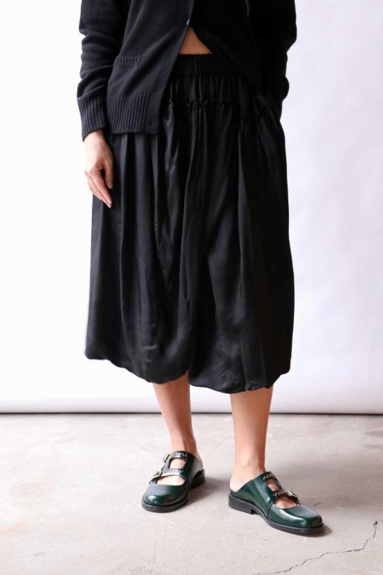  코데라 크롭 팬츠 코르데라 러플 스커트 팬츠 블랙