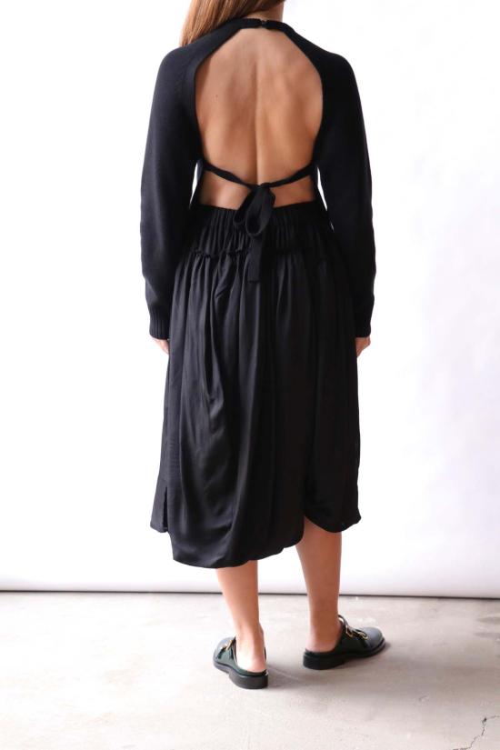  코데라 크롭 팬츠 코르데라 러플 스커트 팬츠 블랙 - CORDERA