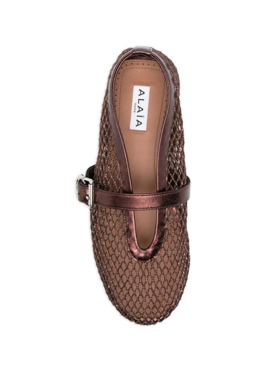 26SS 알라이아 피쉬넷 발레 플랫 AA3A029TK028 199 Bronzo - ALAIA