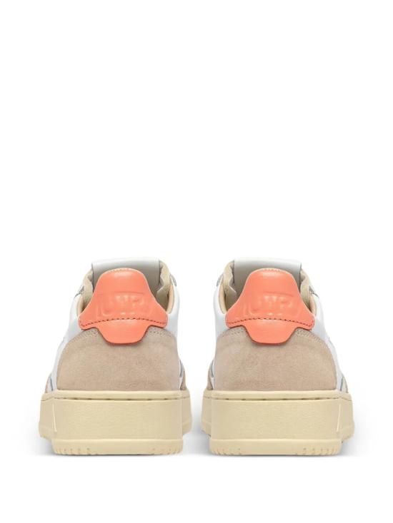 26SS 오트리 메달리스트 로우 레더 스니커즈 AULW LS13 WHITE PEACH PINK - AUTRY