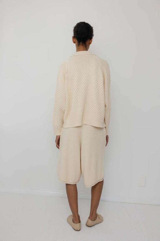  울 하이드 가디건 텍스처드  내추럴 - WOL HIDE