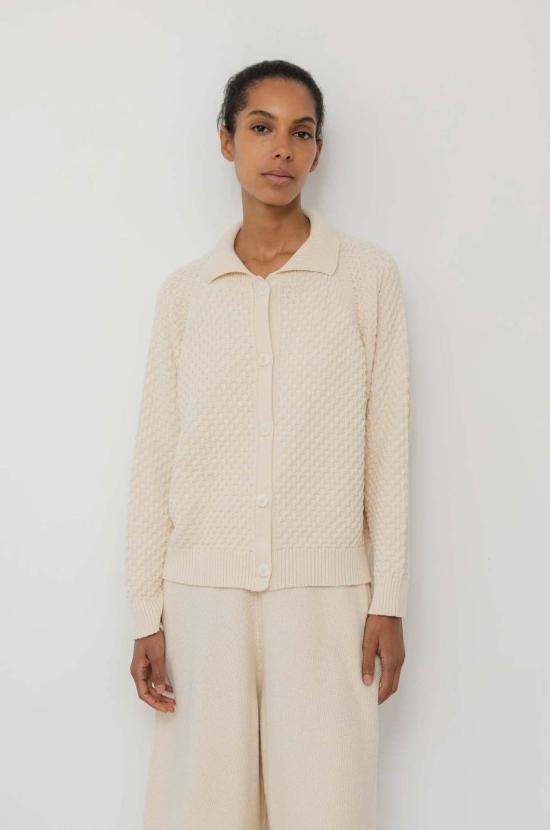  울 하이드 가디건 텍스처드  내추럴 - WOL HIDE