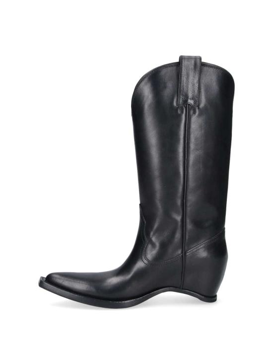  마르지엘라 부츠 메종  무릎 높이 웨스턴 스타일  블랙 - MAISON MARGIELA