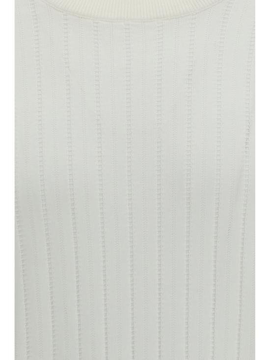 26SS 브루넬로 쿠치넬리 코튼 텍스처드 립 니트 스웨터 M29204000 C2723 WHITE - BRUNELLO CUCINELLI