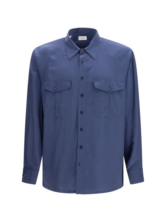 26SS 생로랑 긴팔 셔츠 854249Y2N49 4812 BLUE