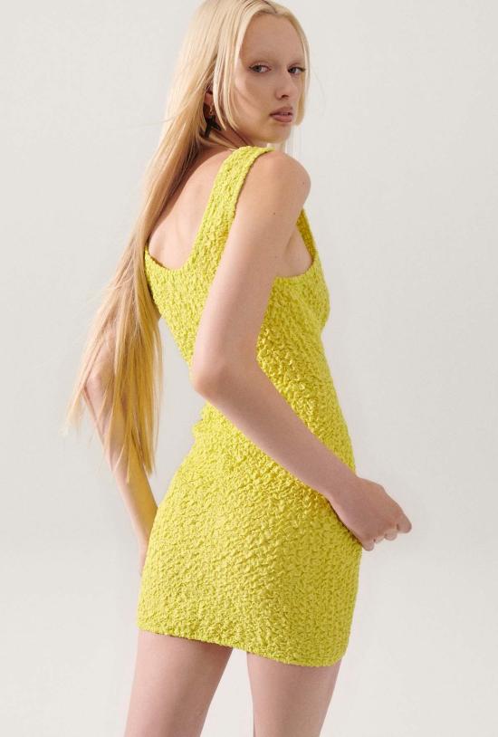  실크 런드리 숏 원피스 팝콘 미니 드레스 압생트 - SILK LAUNDRY