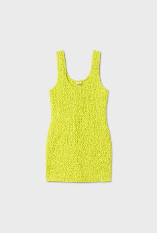  실크 런드리 숏 원피스 팝콘 미니 드레스 압생트 - SILK LAUNDRY