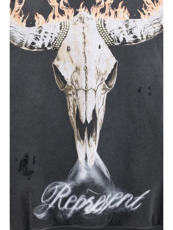 26SS 리프레젠트 후드 티셔츠 MLM100610 STAINEDBLA GREY - REPRESENT