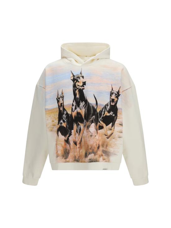 26SS 리프레젠트 후드 티셔츠 MLM100728 FLATWHITE