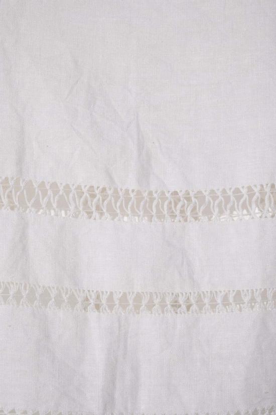  카린 민소매 티셔츠 칼린 조이 슬리브리스 쉘 오픈워크 린넨 탑 - CARLEEN