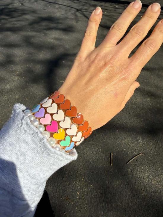  라 루미에르 뉴욕 팔찌 라 루미에르 NY 골드 파스텔 하트 - LA LUMIERE NY