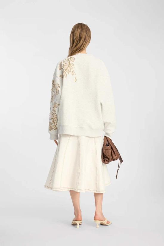  문테 스웨터 브레이든 자수 스웨트셔츠 - MUNTHE