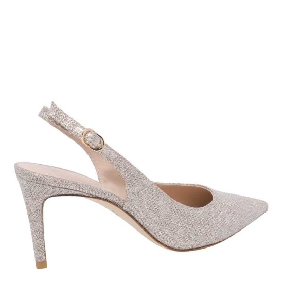  스튜어트 와이츠먼 힐/펌프스 스튜어트 파워 슬링백 힐 실버 - STUART WEITZMAN