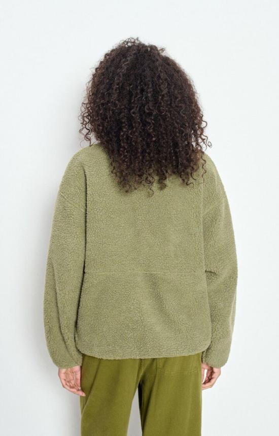  아메리칸 빈티지 코트 호크타운 지퍼업 플리스 재킷 라이트 올리브 - AMERICAN VINTAGE