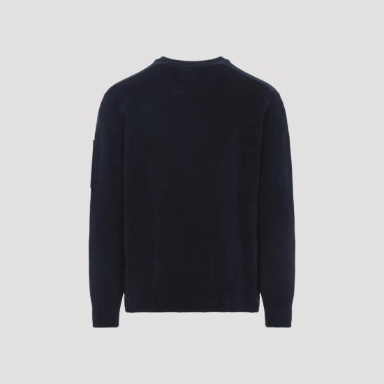 26SS 씨피 컴퍼니 코튼 셔닐 렌즈 스웨터 20CMKN091A 005687G 889 MIDNIGHT NAVY BLUE - C.P. COMPANY