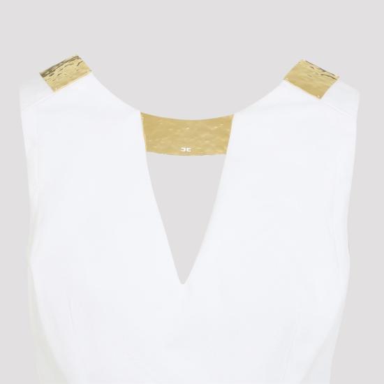 26SS 엘리자베타프랜치 숏 원피스 AB85661E2 360 AVORIO WHITE - ELISABETTA FRANCHI