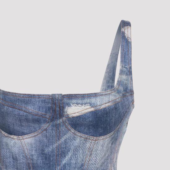 26SS 로베르토 카발리 원피스 WQJ106 DAR71 04564 DARK BLUE - ROBERTO CAVALLI