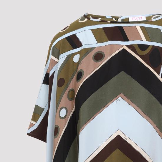 26SS 푸찌 원피스 6HRL02 6H843 016 KHAKI BLUE MULTICOLOUR - PUCCI