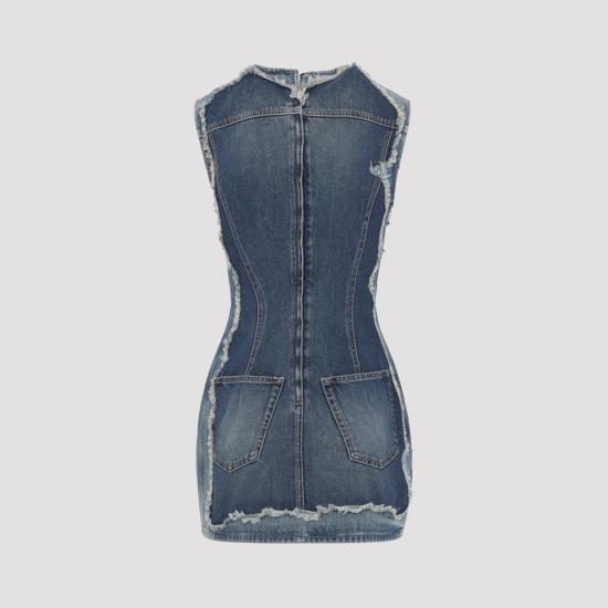 26SS 아크네 스튜디오 숏 원피스 A20932 AUZ MID BLUE - ACNE STUDIOS