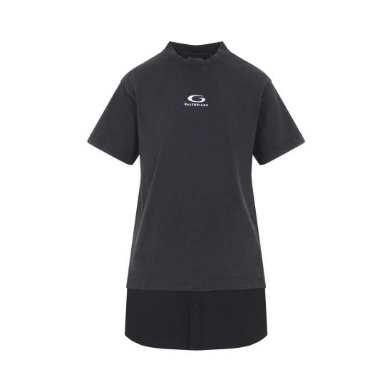 26SS 발렌시아가 원피스 858621 TTVU2 9374 FADED BLACK